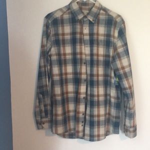 Plaid Brown & Blue Button Down